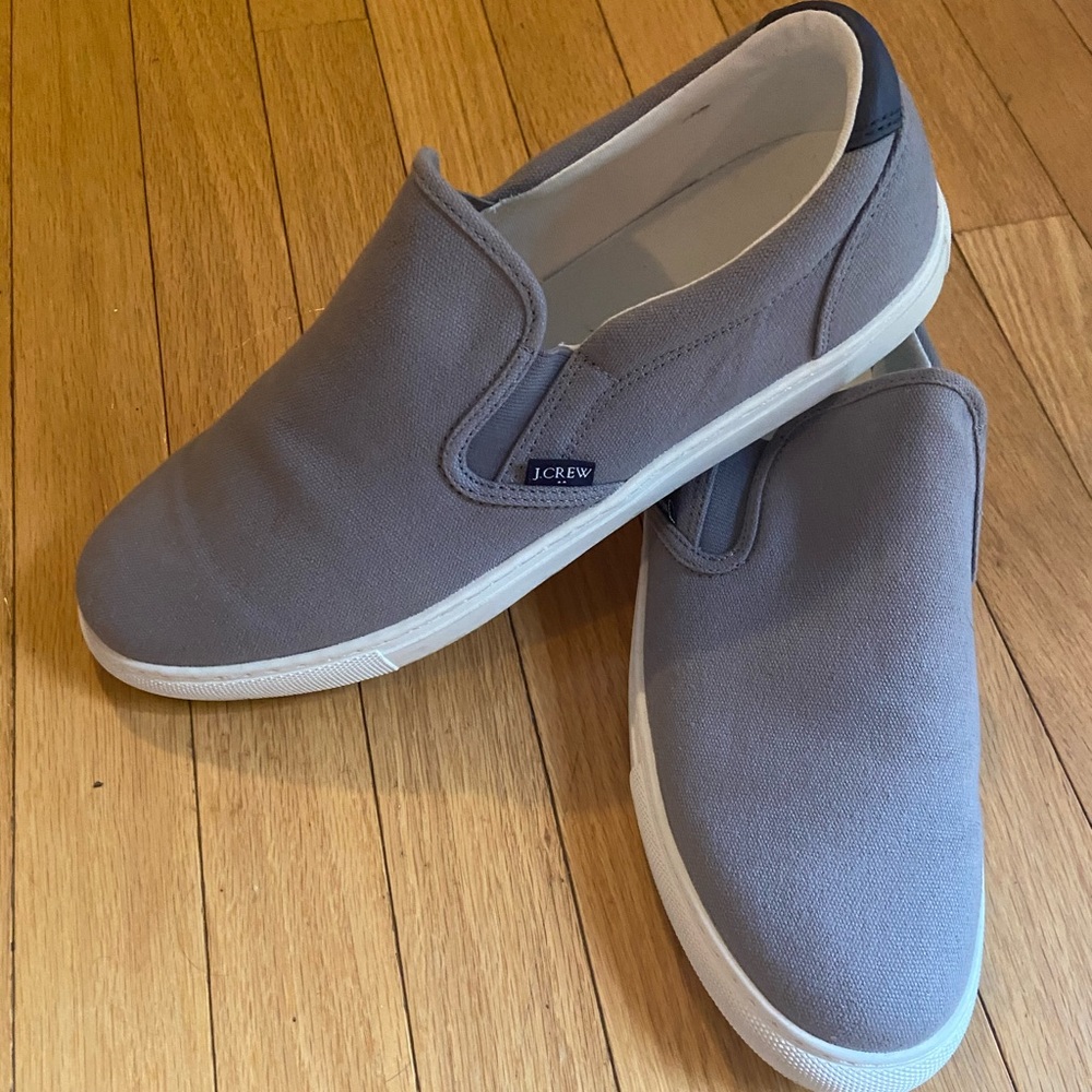 J crew grey slips ons size 11